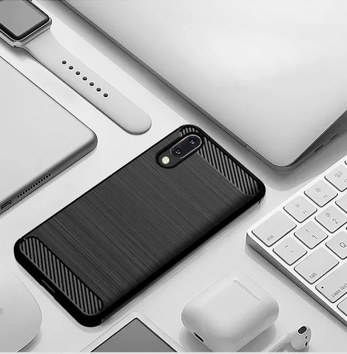Miniatura 7 de Asuwish Funda de teléfono para Huawei P20 con protector de pantalla de vidrio templado y accesorios para celda, delgada y suave, goma de silicona