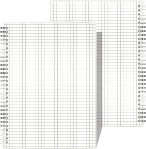Miniatura 10 de AHGXG Paquete de 3 cuadernos en espiral, diario A5 con cuadrícula de puntos gruesos de 3.53 oz/m², tapa dura transparente, 80 hojas, para diario
