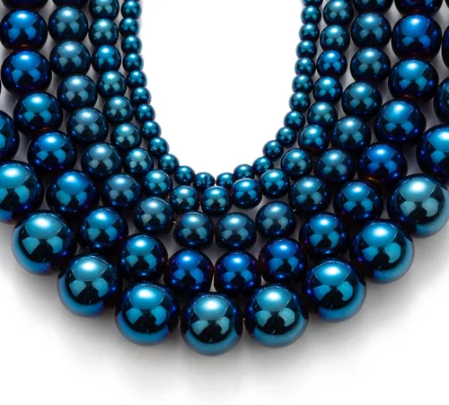 Miniatura 31 de Zenkeeper 108 cuentas de aventurina azul para hacer joyas de 0.315 pulgadas (0.315 in), piedras preciosas de aventurina azul sueltas