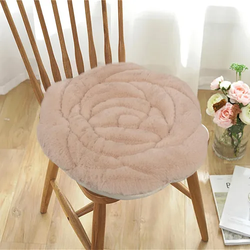 IPENNY Cojín de asiento suave y acogedor de felpa, cojín de asiento de rosa, alivia la espalda, coxis, ciática y coxis, alivio del dolor de silla,