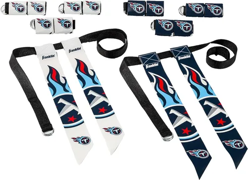 Miniatura 39 de Franklin Sports NFL - Conjuntos de fútbol con bandera del equipo de la NFL, cinturones + banderas, para niños + adultos, se adapta a cintura