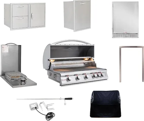 Miniatura 9 de Paquete de parrilla de gas Blaze BBQ para exterior de 32” LTE con parrilla de gas incorporada, parrilla de gas LTE, quemador de gas LTE, puerta