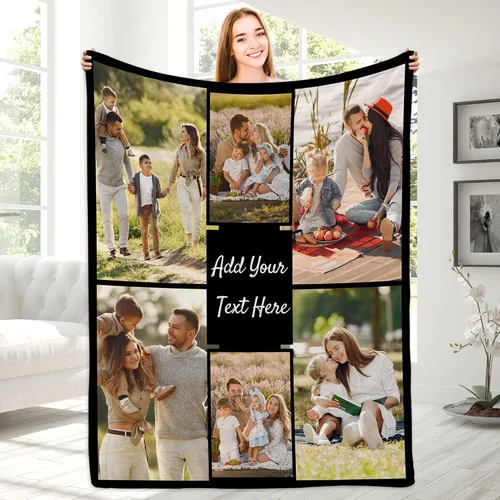 Miniatura 14 de Manta con fotos personalizada para novio, regalos del día de San Valentín, manta de fotos personalizada, regalos de novio de novia, regalos del día