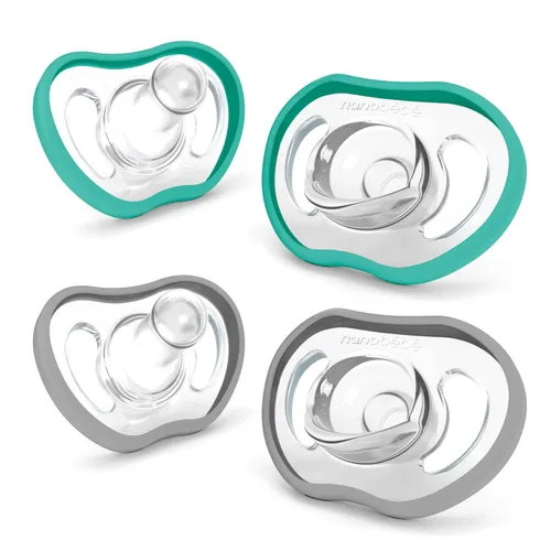 Miniatura 9 de Nanobebe - Chupetes para bebés de 0 a 3 meses, ortodónticos, se curvan cómodamente con el contorno de la cara, galardonados para bebés que