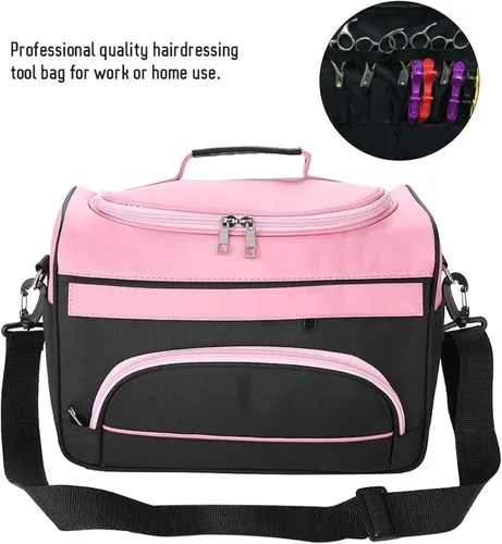 Miniatura 6 de Petyoung Bolsa de transporte de peluquería de gran capacidad con correa para el hombro, equipo de peluquería profesional, herramienta de salón