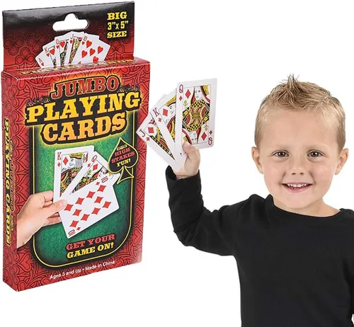 Miniatura 7 de The Dreidel Company Baraja de cartas para niños, baraja de cartas, juegos, diversión familiar, recuerdos de fiesta (cartas grandes (3 x 5 pulgadas)
