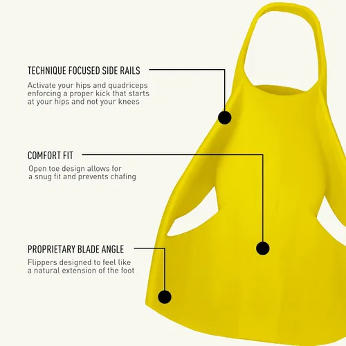 Miniatura 4 de FINIS Edge - Aletas de natación para hombres y mujeres, aletas de entrenamiento 100% de silicona, fortalecen y resisten las piernas