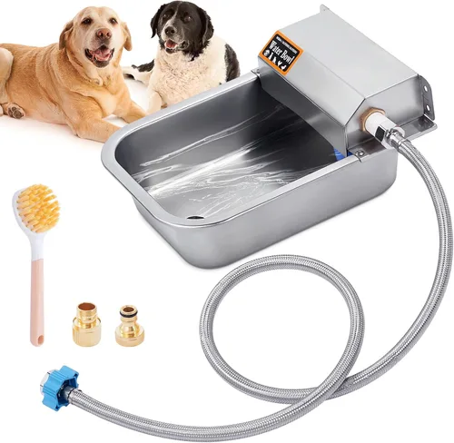 Dispensador automático de agua para perros, dispensador de agua para perros de 3 L, alimentador de agua de acero inoxidable para interiores y