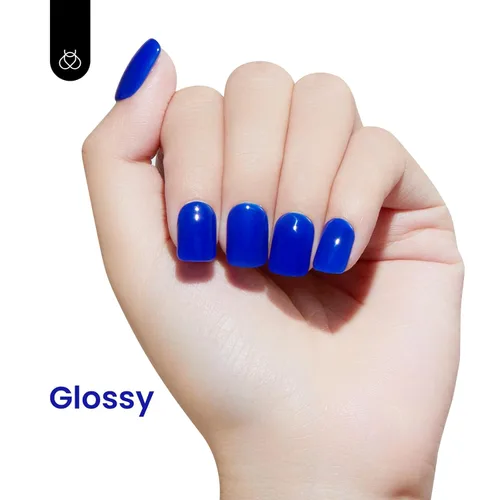 Miniatura 3 de Beetles - Esmalte de uñas de gel azul, color amor zafiro azul real de invierno, remojo con lámpara LED UV, esmalte de uñas de gel para diseño de D
