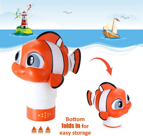 Miniatura 4 de Flotador de cloro para piscina, dispensador de cloro flotante para piscina, se ajusta a tabletas de 1 y 3 pulgadas y soporte de bromo para piscinas