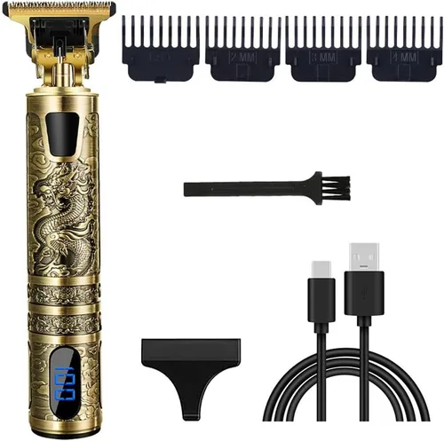 Miniatura 67 de Cortadora de pelo profesional para hombres y mujeres, inalámbrica, recargable, recortadora de pelo, kit de aseo de corte de cuerpo de metal