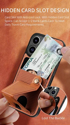Miniatura 4 de Funda para Xiaomi Poco M5s 4G, Funda para Redmi Note 10 4G / Note 10S 4G / Note 11 SE (India) Funda de cuero PU ranuras para tarjetas Soporte