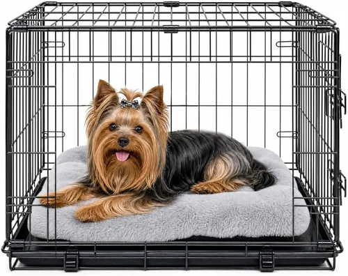 Miniatura 21 de Cama para Jaula de Perro Camas Lavables para Perros XX-Pequeños Franela Gruesa Deluxe Esponjosa Cómoda Almohadilla para Perrera Antideslizante