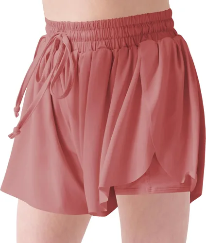 Pantalones cortos fluidos con diseño de mariposa para niñas, pantalones cortos deportivos para niñas, pantalones cortos de mariposa para niños