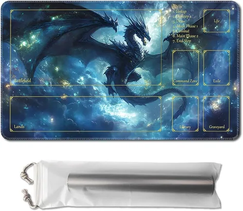 Miniatura 24 de MTG - Tapete de juego de 24 x 14 pulgadas, bolsas de almacenamiento con parte trasera antideslizante, ideal para entusiastas