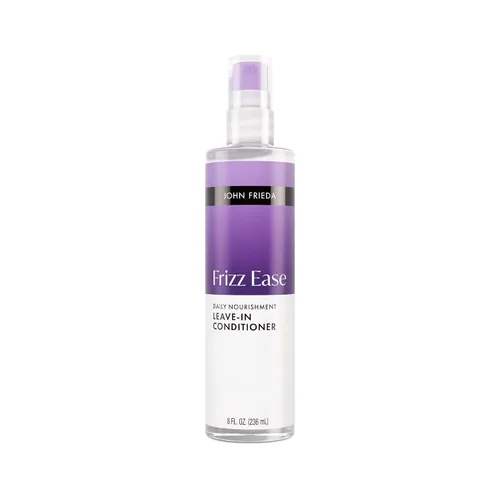 John Frieda Frizz Ease Daily Nourishment - Acondicionador sin enjuague para cabello encrespado, desenredante e hidratación ligera, 8 onzas líquidas