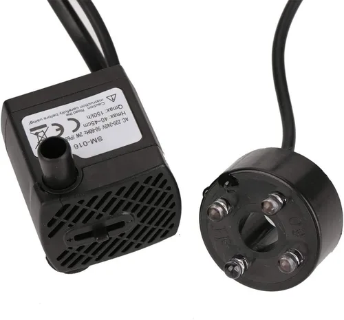 Boquite Mini bomba de agua sumergible (150 l/h, 1.5 W), bomba de agua para acuario, bomba de tanque de peces, bomba de agua ultra silenciosa con luz