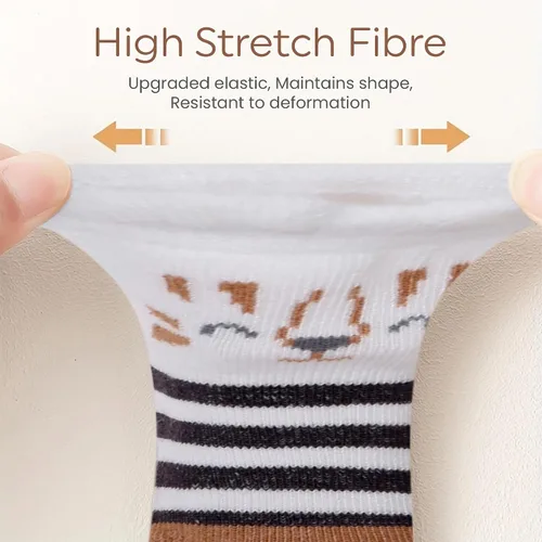 Miniatura 6 de Calcetines de algodón orgánico, 8 pares de calcetines para bebés de 0 a 6 meses, calcetines para recién nacidos con agarre, suela antideslizante