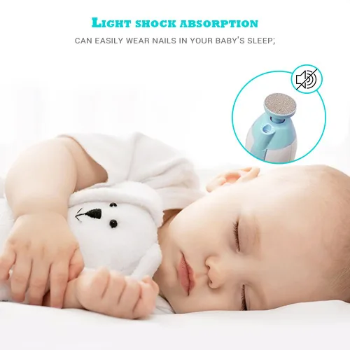 Miniatura 6 de Lima de uñas eléctrica para bebé, juego de cortaúñas seguro, herramientas para cortar uñas, juego de manicura para recién nacidos, niños y niños