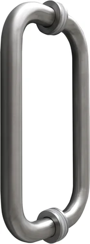 Miniatura 9 de CKB Tirador de puerta de ducha de 6" espalda con espalda compatible con vidrio de 1/4" a 1/2" de grosor para puertas de ducha sin marco, chapado