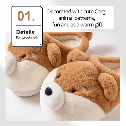Miniatura 2 de RAGEFIVE Lindas pantuflas de vaca para mujeres y niñas, pantuflas de algodón de felpa mullida para el hogar, para interiores y exteriores