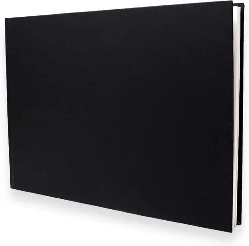 Artway Studio - Cuaderno de bocetos A3 Casebound - Paisaje - 80 caras/40 páginas de papel de cartucho de 170gsm - Cuaderno de bocetos negro de tapa