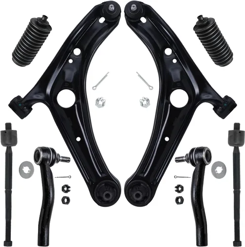 Miniatura 371 de Detroit Axle - Kit de brazos de control de extremo delantero de 8 piezas para Dodge Dakota 00-04, Durango 00-03, 4 brazos de control superior e