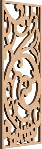 Miniatura 21 de Bridgewater - Paneles de pared decorativos de madera con calado, 9 3/8 pulgadas de ancho x 24 3/8 pulgadas de alto x 1/4 de alto, nogal