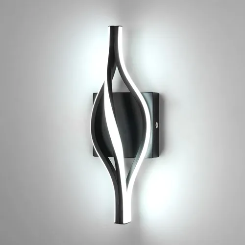 Miniatura 13 de DELIPOP Apliques de pared, aplique de pared LED moderno en espiral, 21 W, 6500 K, luz blanca fría de pared para interiores, lámpara de pared LED