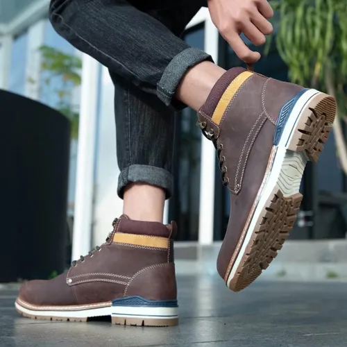 Miniatura 5 de Zapatos de trabajo para hombre, zapatos de vestir Oxford con cordones y suela de goma antideslizante