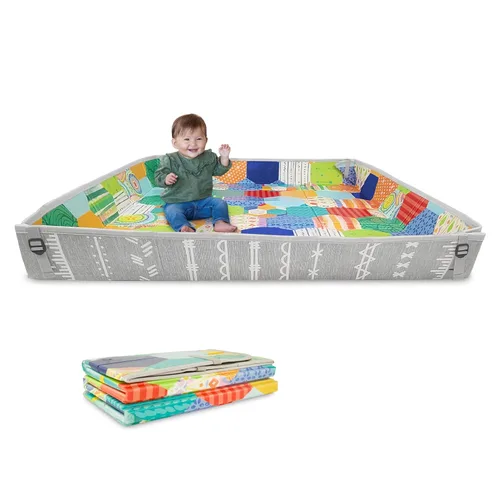 Miniatura 9 de Infantino Alfombra de Espuma Suave Plegable, Alfombra de Juego para Bebés para Tiempo de Barriga y Juego en el Piso, Liviana, Fácil de Almacenar