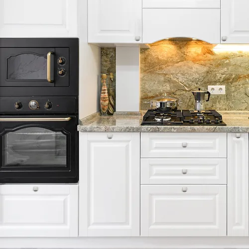 Miniatura 6 de Pomos de gabinete plateados de Home Expert, paquete de 5 - Tiradores cuadrados negros para cocina y cajones - Pomos de puerta de armario de níquel