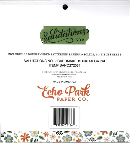 Miniatura 2 de ECHO PARK PAPER COMPANY SALUTACIONES 2 Papel 6X6 MEGA