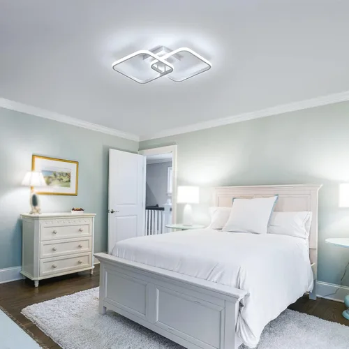 Miniatura 2 de DELIPOP Lámpara de techo LED moderna de 23 pulgadas, lámpara de techo empotrada de 42 W 6500 K, lámpara de techo acrílica para pasillo, sala