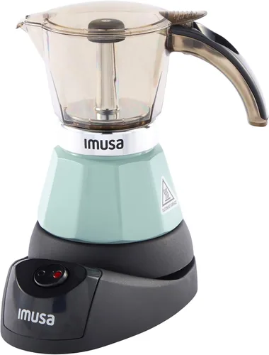Miniatura 8 de IMUSA Cafetera eléctrica de almendras de 3 o 2 tazas, cafetera moka compacta con función de mantener el calor, base desmontable, cafetera de leche
