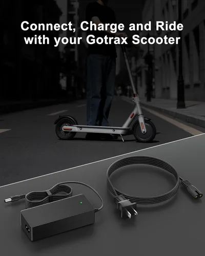 Miniatura 2 de VHBW Cargador de 42V 2A para patinete eléctrico–Compatible con GoTrax GXL V2, Apex, XR Ultra, patinetes eléctricos con batería de litio de 36V
