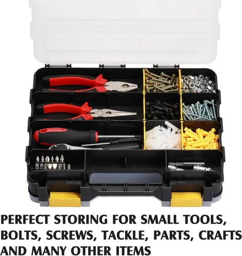 Miniatura 3 de MIXPOWER Organizador de doble cara de 34 compartimentos con polímero resistente a los impactos y separadores de plástico extraíbles personalizables