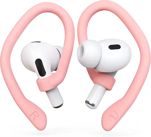 Miniatura 12 de 2 pares de ganchos para los oídos para AirPods Pro 2 y 1, AirPods 4 y 3, antideslizantes y cómodos, diseño ergonómico, accesorios (S, negro)
