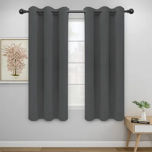 Miniatura 49 de Easy-Going - Cortinas opacas para dormitorio, aislamiento térmico sólido con ojales, cortinas de ventana para reducción de ruido, cortinas