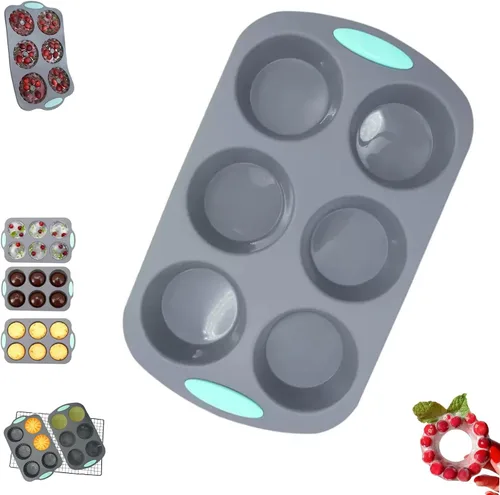 Miniatura 8 de Molde de hielo de corona, bandeja de cubitos de hielo de corona navideña de silicona y conjunto de moldes de copos de nieve, moldes de chocolate