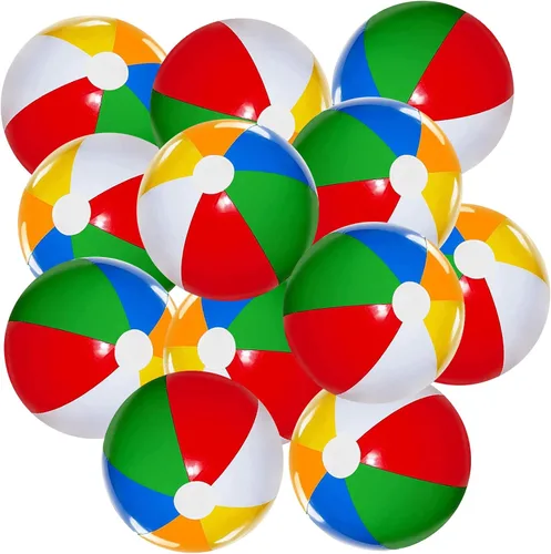 Beach Balls 3PCS, 16'' Inflatable Beach Balls for Kids Bulk, Swimming Pool Toys Beach Toys for Summer Water Games, Hawaiian Tropical Theme Party