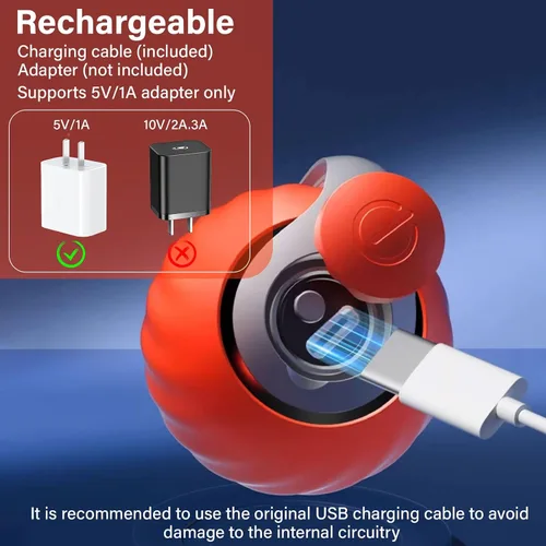 Miniatura 6 de Juguete interactivo para gatos con pluma, bola inteligente para gatos de interior, juguetes automáticos activados por movimiento, juguetes Azul
