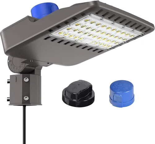 Luz de estacionamiento al aire libre de 100 W, luz de calle LED de 15,000 lúmenes, súper brillante, 5000 K, luz blanca diurna AC100-277V con