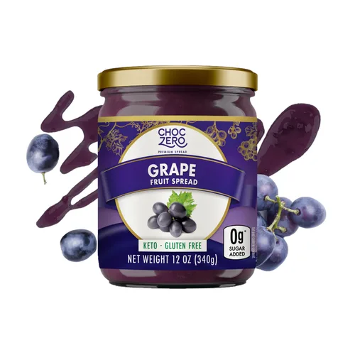 Miniatura 9 de ChocZero Mermelada de cereza negra Keto, sin azúcar añadido, baja en carbohidratos, apta para dieta cetogénica, alta en fibra, sin gluten, endulzada
