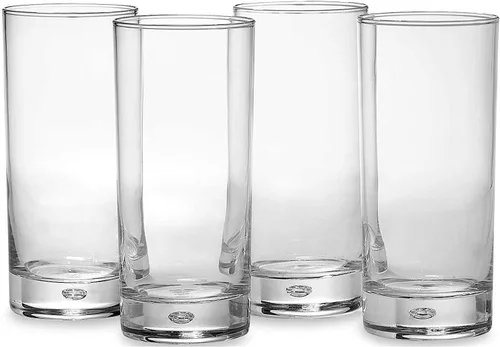 Miniatura 12 de Circleware 40170 Cosmo - Juego de 4 vasos altos de base pesada, vasos para bebidas de té helado, cristalería para agua, jugo, cerveza y decoración