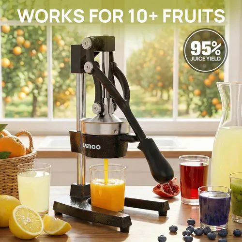 Miniatura 2 de Exprimidor de cítricos de hierro fundido de cocina, exprimidor manual de naranja, exprimidor de encimera resistente para limón, naranja, fácil