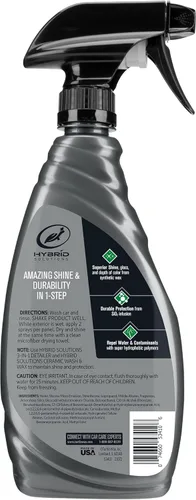 Miniatura 6 de Turtle Wax Hybrid Solutions - Cera húmeda de cerámica, cera en aerosol para automóvil para brillo intenso de 1 paso y protección de revestimiento