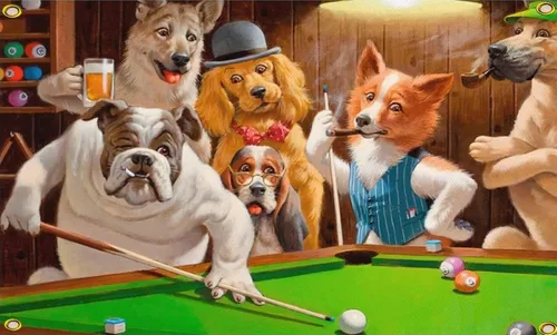 Miniatura 6 de Bandera divertida de perros jugando al póquer de 2 x 3 pies, bandera de meme, color vivo, poliéster de doble costura con 4 ojales de latón
