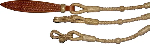 Miniatura 2 de Horse Western Tack - Cuerda trenzada a mano de 8.5 pies con piel natural sin procesar en nudos a juego, piel cruda, trenzada a mano, cuerda
