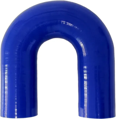 Miniatura 8 de Manguera de acoplamiento de silicona con forma de curva en U de 180 grados, 1.75 pulgadas de diámetro interior (45mm), tubo de codo de silicona Negro